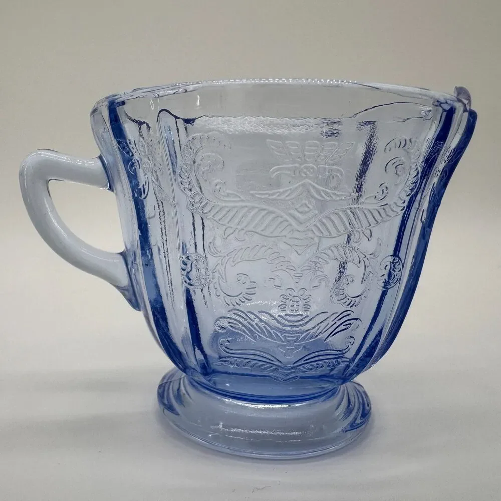 Vintage Recollection Blue Creamer by Indiana Glass